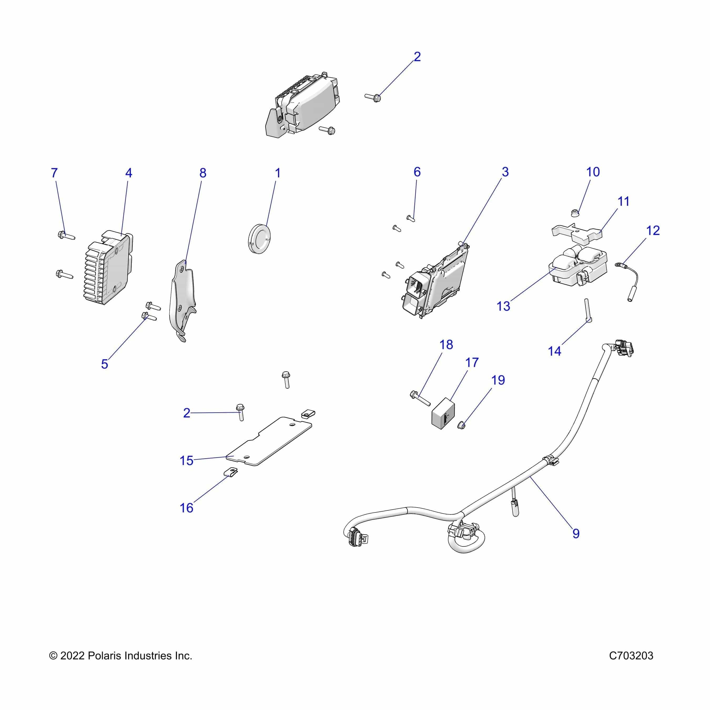 Harness-Box,Rzr,64,Camera by Polaris 2415211 OEM Hardware P2415211 Off Road Express