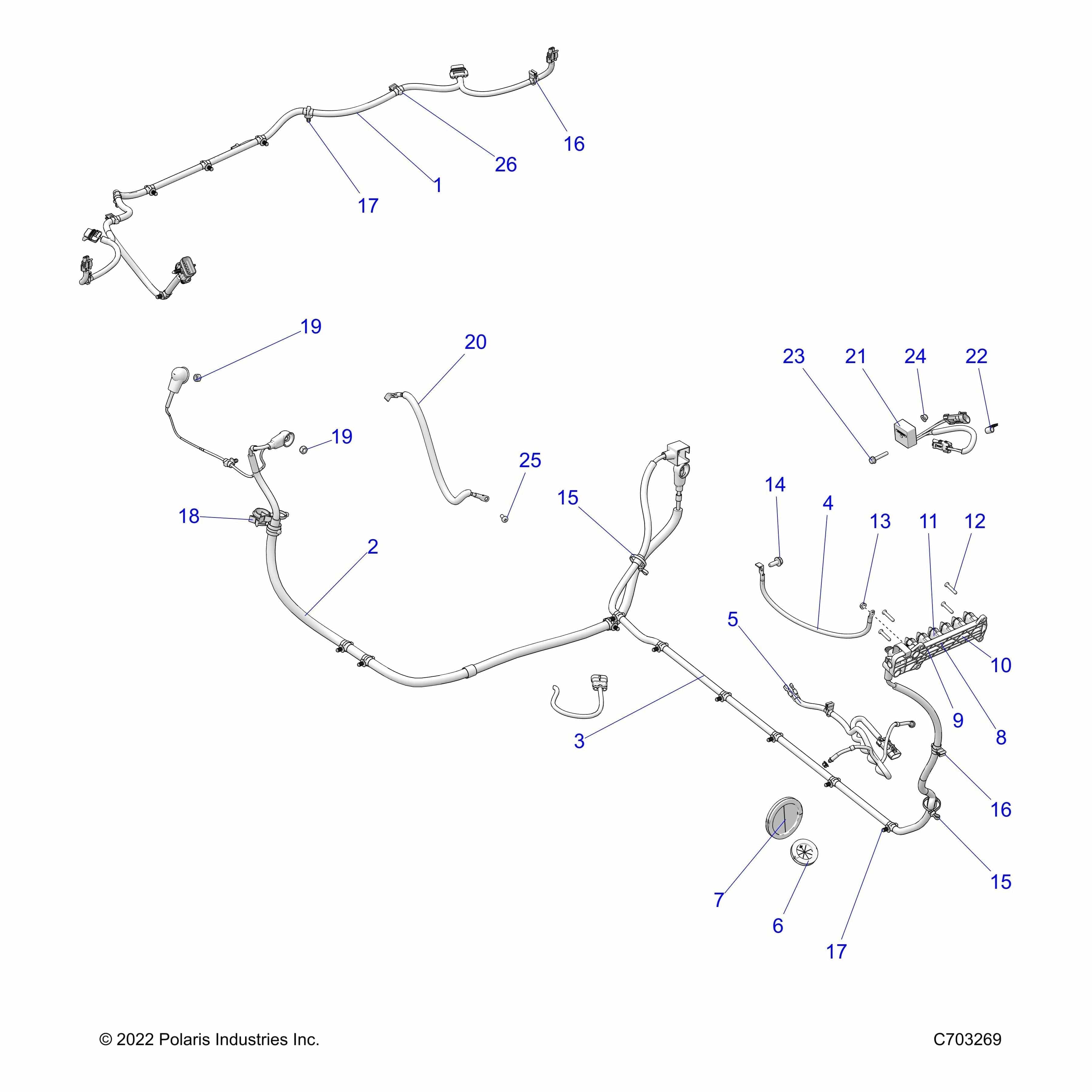 Harness-Box,Rzr G4 by Polaris 2415274 OEM Hardware P2415274 Off Road Express