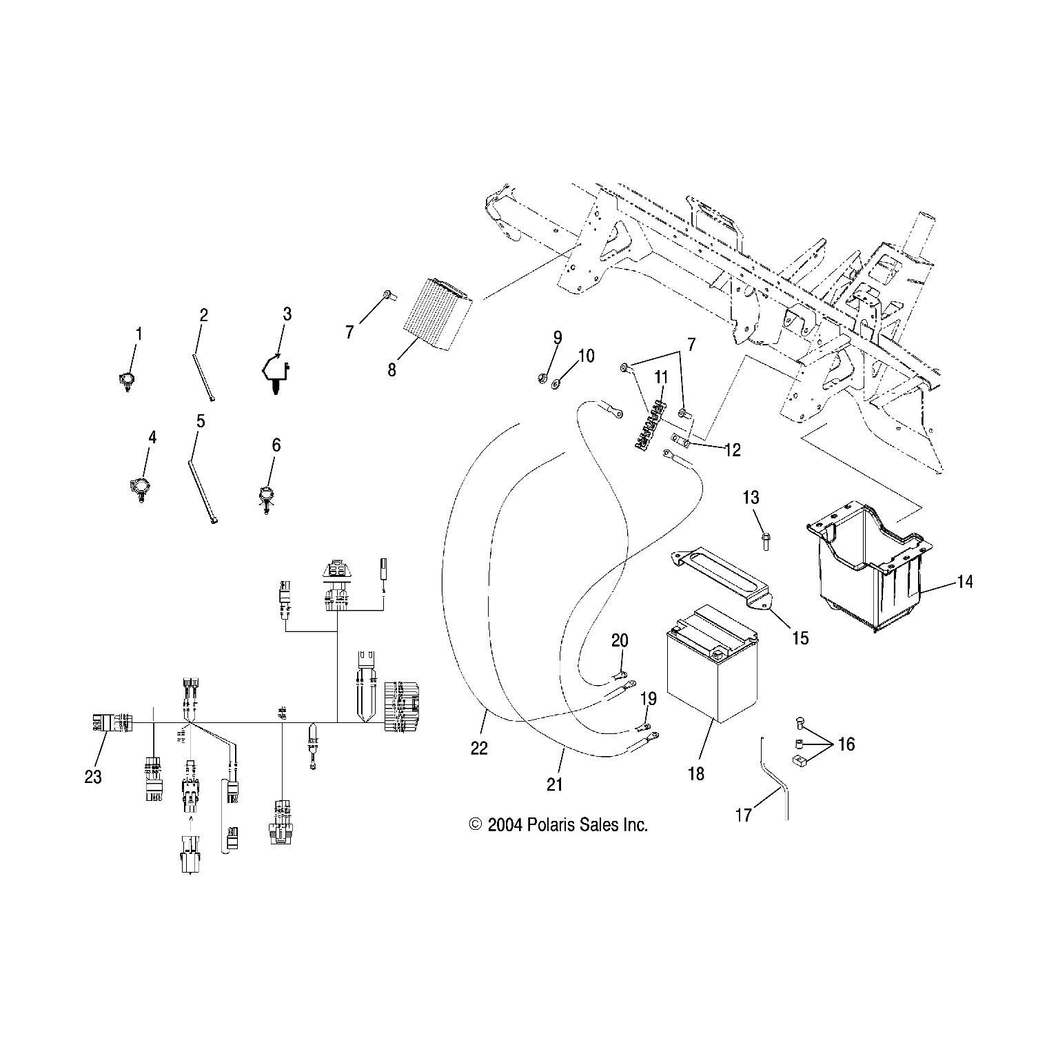 Harness-Chassis by Polaris 2410530 OEM Hardware P2410530 Off Road Express Drop Ship
