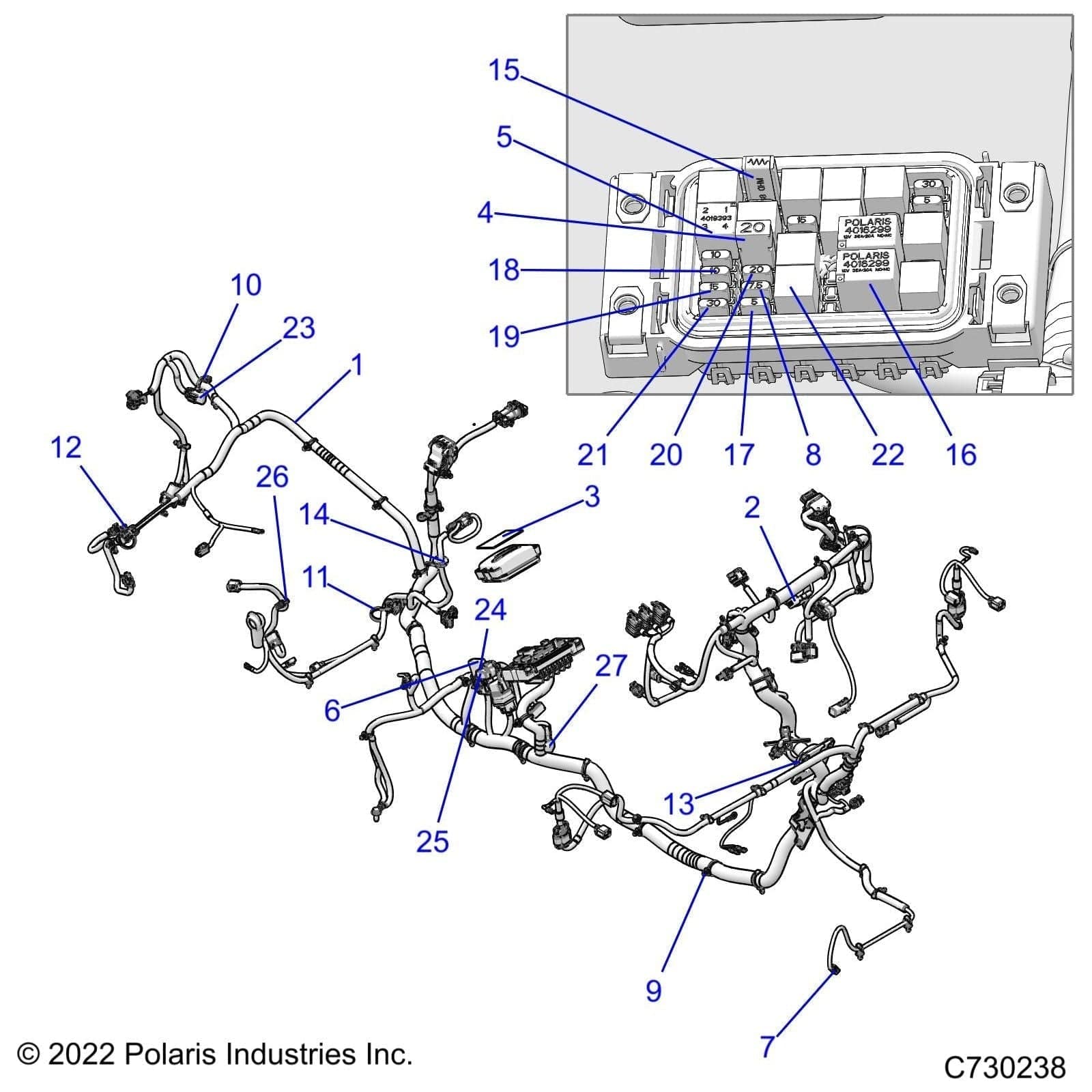 Harness-Chassis,Dsl,Tr by Polaris 2415989 OEM Hardware P2415989 Off Road Express Drop Ship