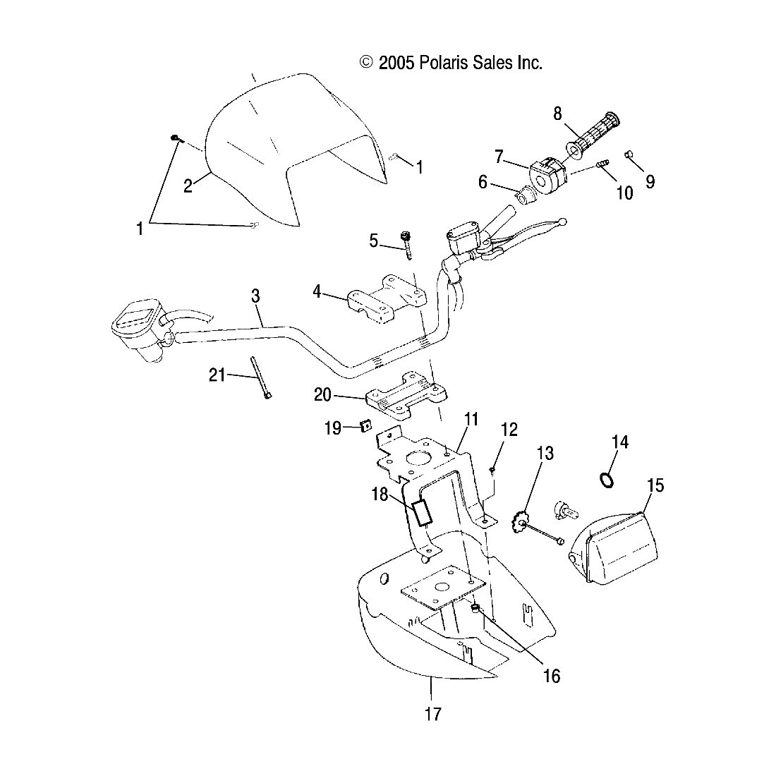 Headlamp Assembly, 50 Watt by Polaris 2410268 OEM Hardware P2410268 Off Road Express