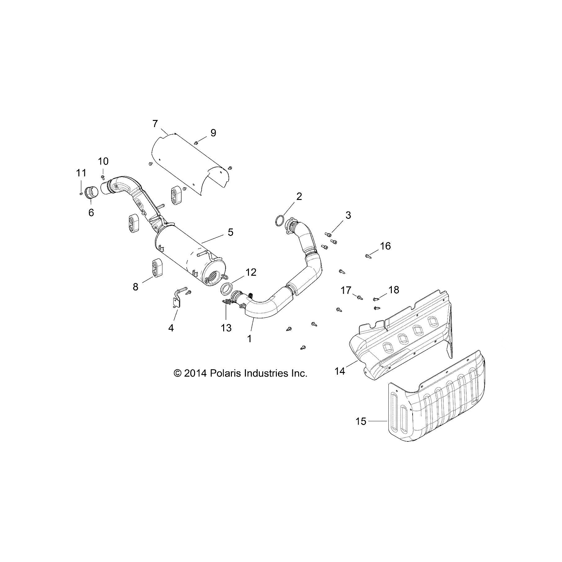 Headpipe Assembly by Polaris 1262579 OEM Hardware P1262579 Off Road Express