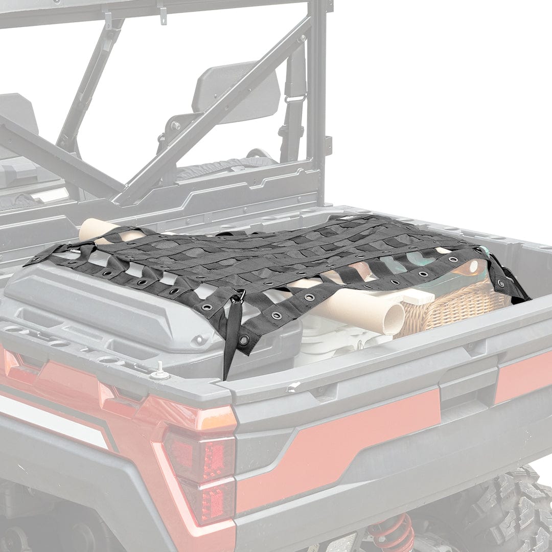 Heavy Duty UTV Bed Cargo Net for Polaris Ranger, Can-Am by Kemimoto B1201-03501BK Cargo Net B1201-03501BK Kemimoto