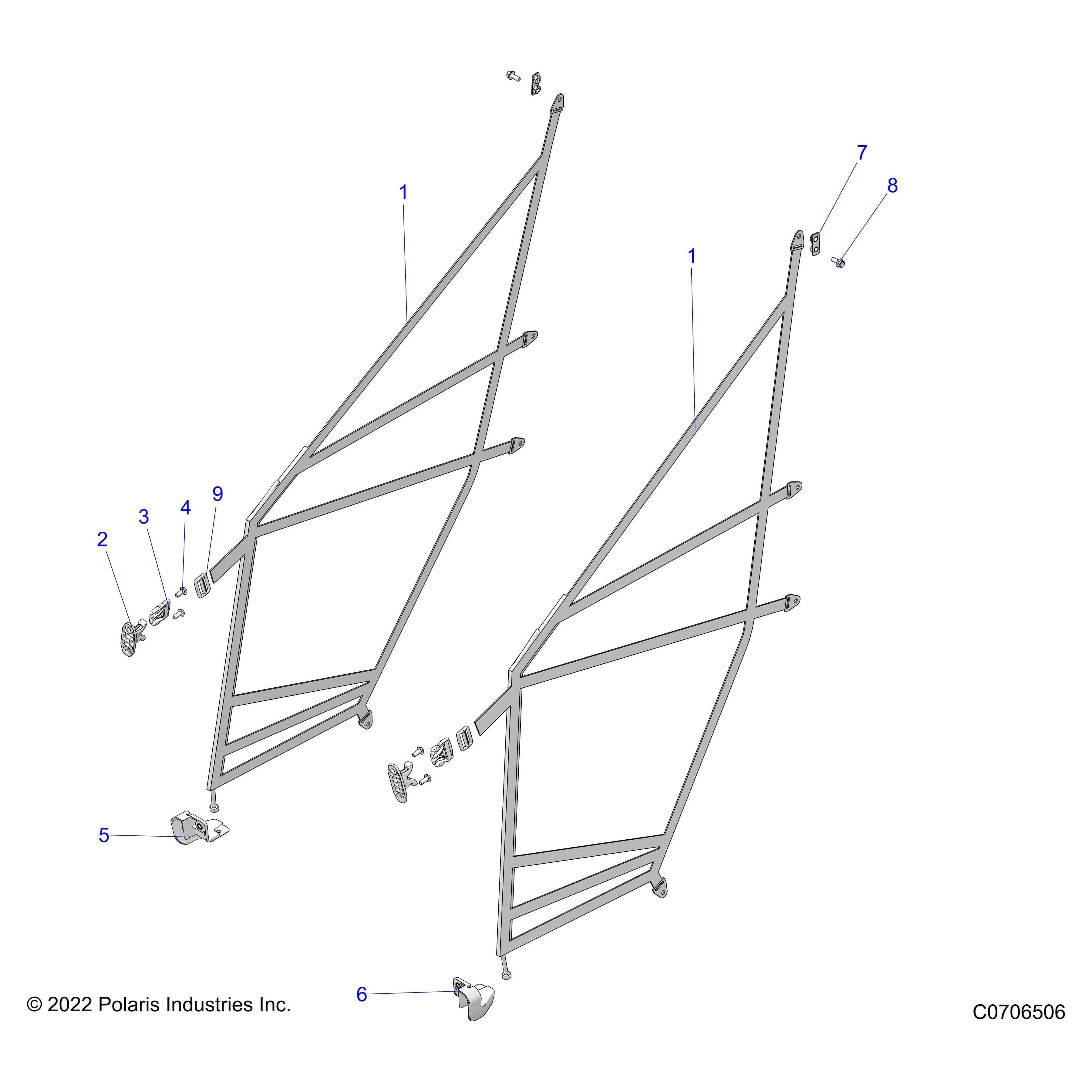 Hinge Plate by Polaris 5256140-458 OEM Hardware P5256140-458 Off Road Express