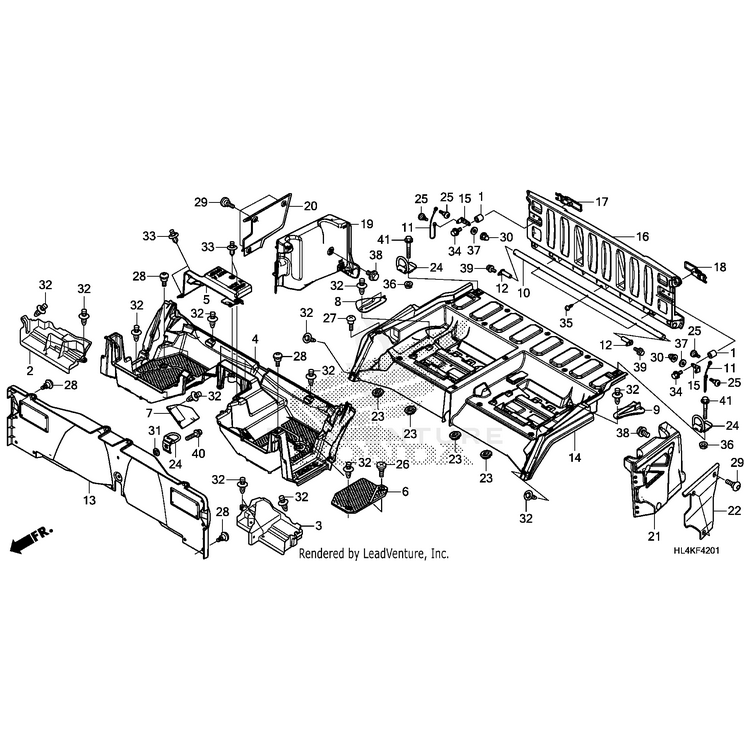 Hinge, Rear Gate by Honda 81503-HL3-A00 OEM Hardware 81503-HL3-A00 Off Road Express Peach St