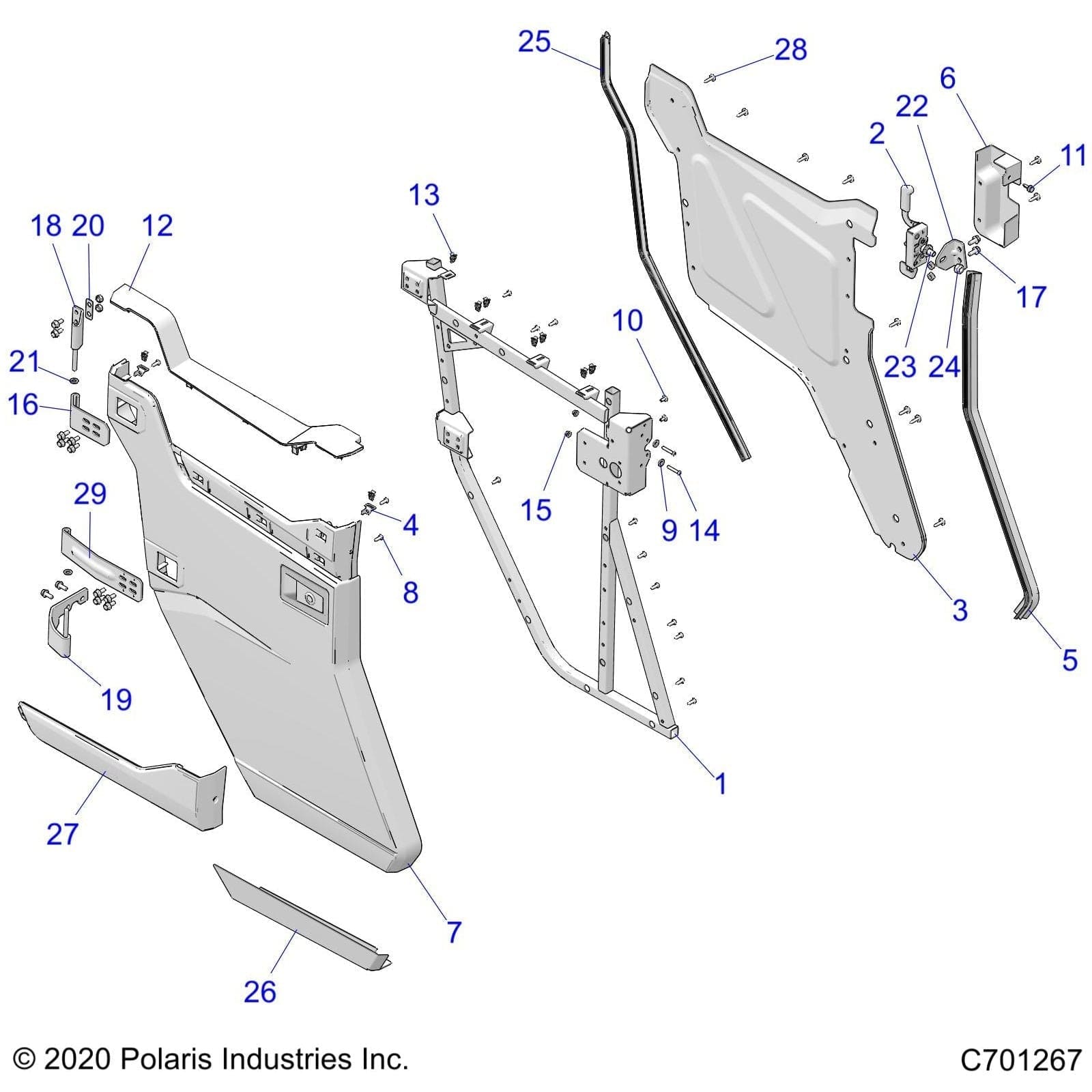Hinge Weld, Left, Matte Black by Polaris 1023147-458 OEM Hardware P1023147-458 Off Road Express