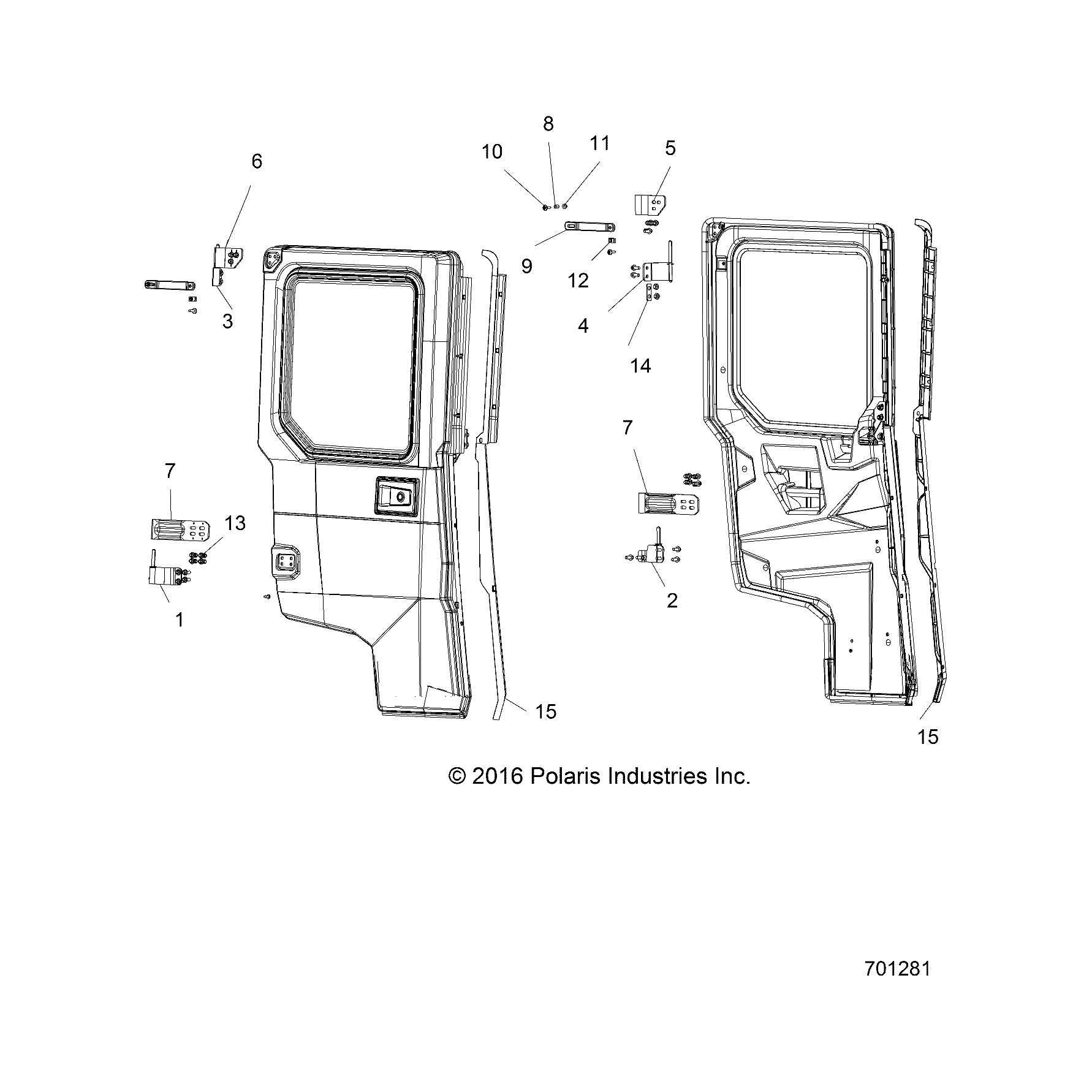 Hinge Weld, Lower, Right, Matte by Polaris 1018773-458 OEM Hardware P1018773-458 Off Road Express