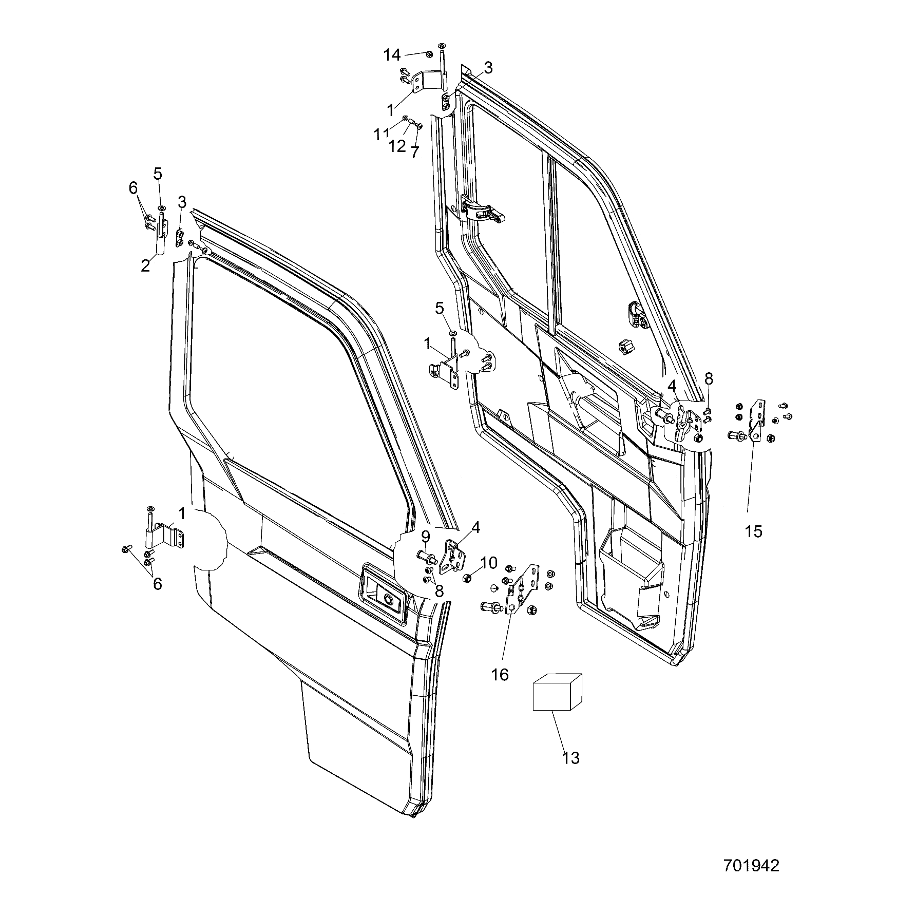 Hinge Weld, Lower, Right, Matte by Polaris 1019784-458 OEM Hardware P1019784-458 Off Road Express