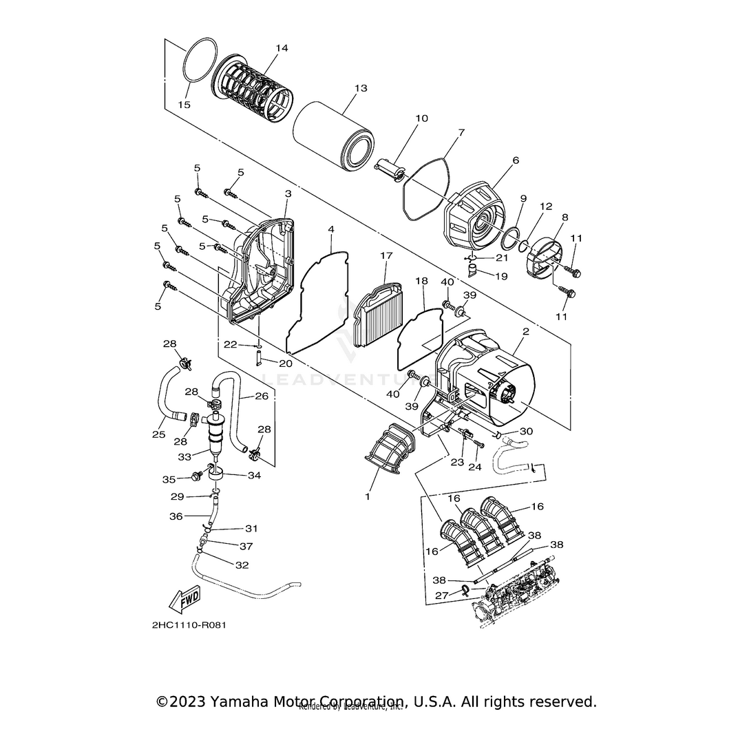 Holder by Yamaha 6TA-15378-00-00 OEM Hardware 6TA-15378-00-00 Off Road Express