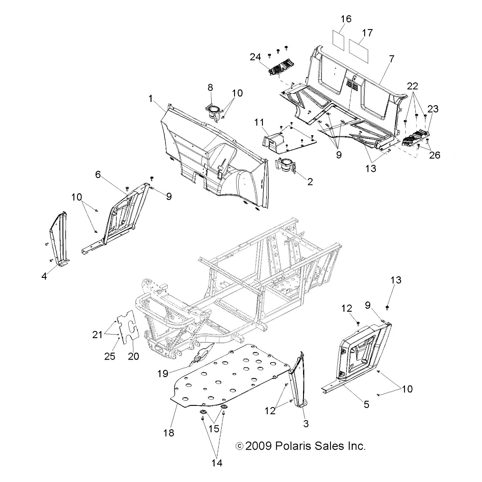 Holder-Cup,Lh,Blk by Polaris 5437963-070 OEM Hardware P5437963-070 Off Road Express