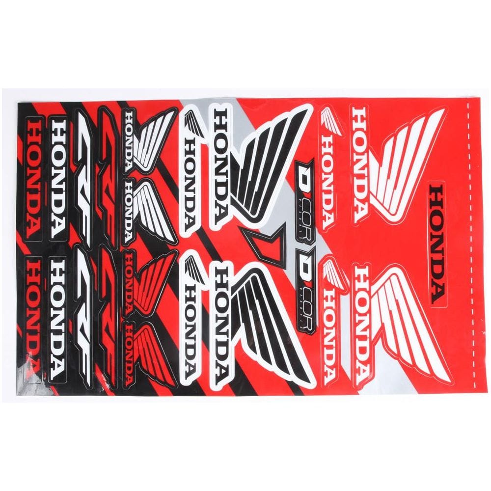 Honda Decal Sheet By D'Cor 40-10-101 Decal Sheet 862-11101 Western Powersports