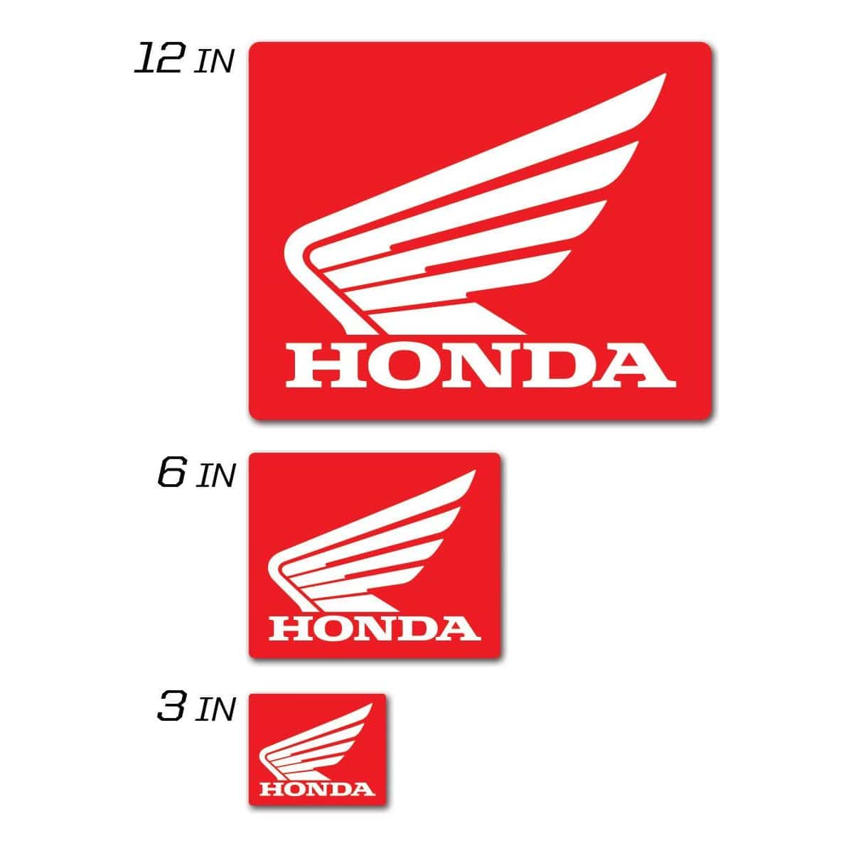 Honda Icon Decal 3" Squared Honda Icon Decal 3" Squared By D'Cor 40-10-108 Brand Decal 862-10108 Western Powersports