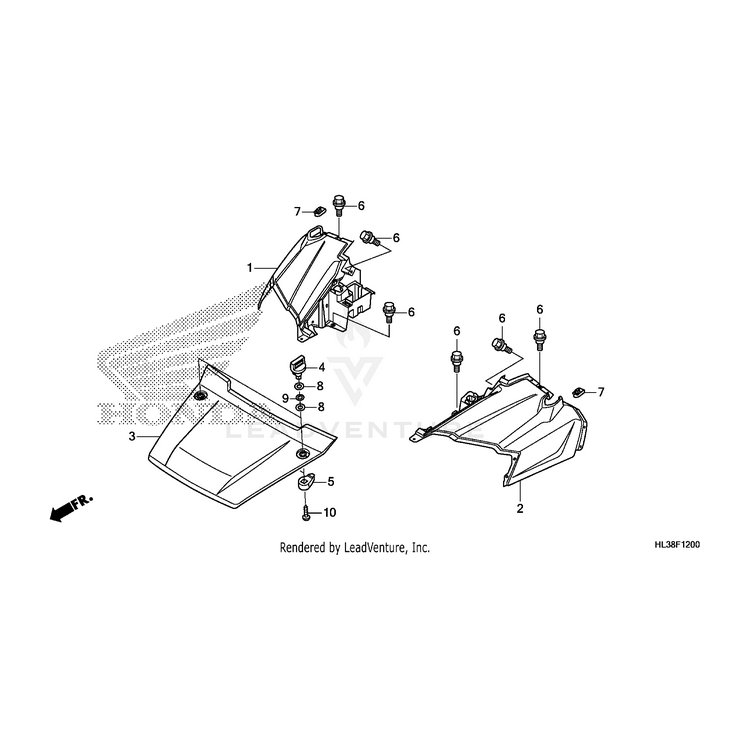 Hood, Front *Nh196* (Ross White) by Honda 61300-HL3-A00ZH OEM Hardware 61300-HL3-A00ZH Off Road Express Peach St