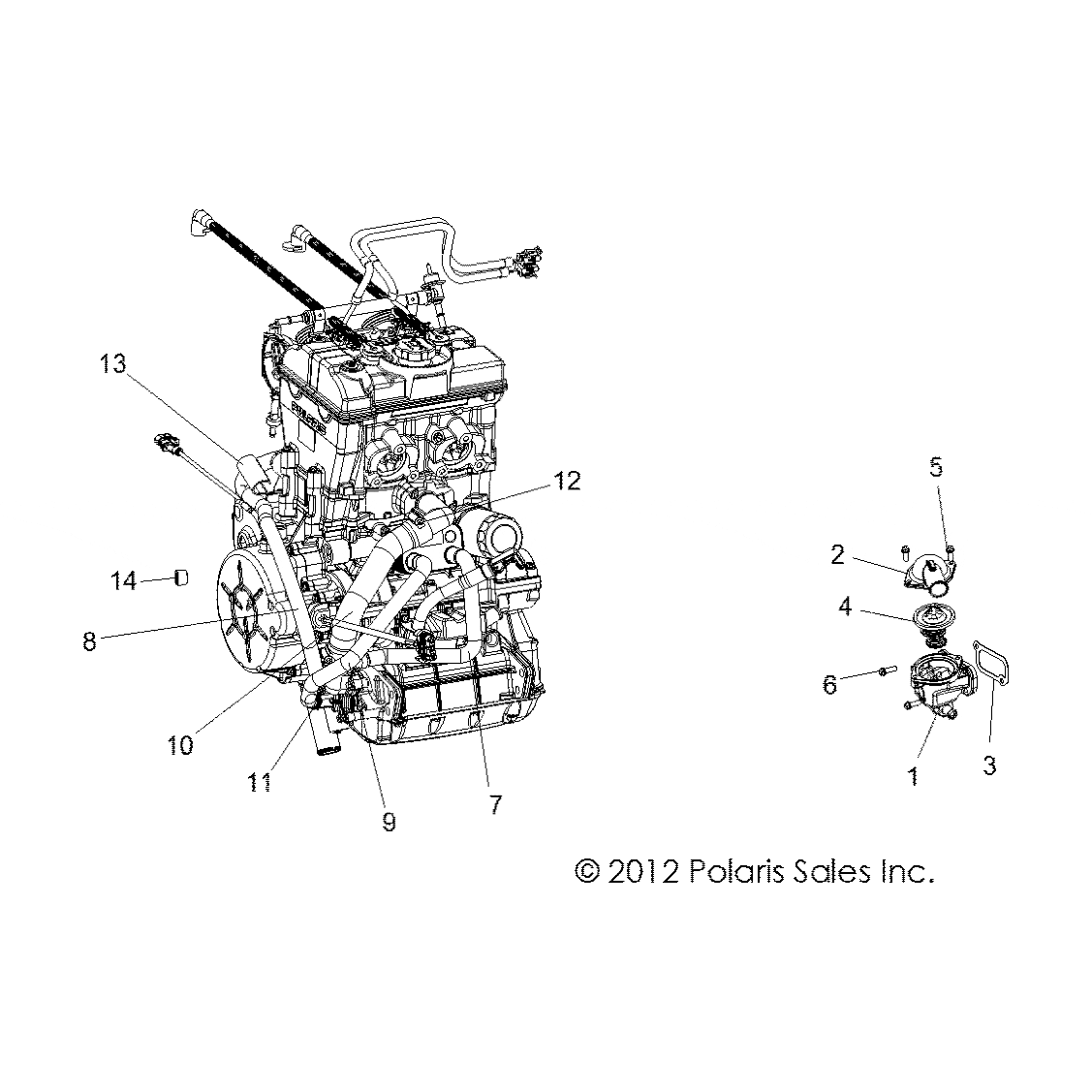 Hsg-Thermostat,Assembly by Polaris 3022363 OEM Hardware P3022363 Off Road Express