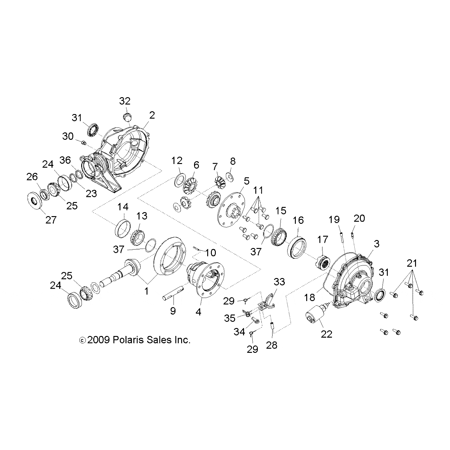 Hypoid Gear Assembly by Polaris 1332714 OEM Hardware P1332714 Off Road Express Drop Ship