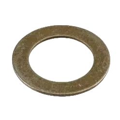 Round metal fork bushing with flat, smooth surface and central hole.