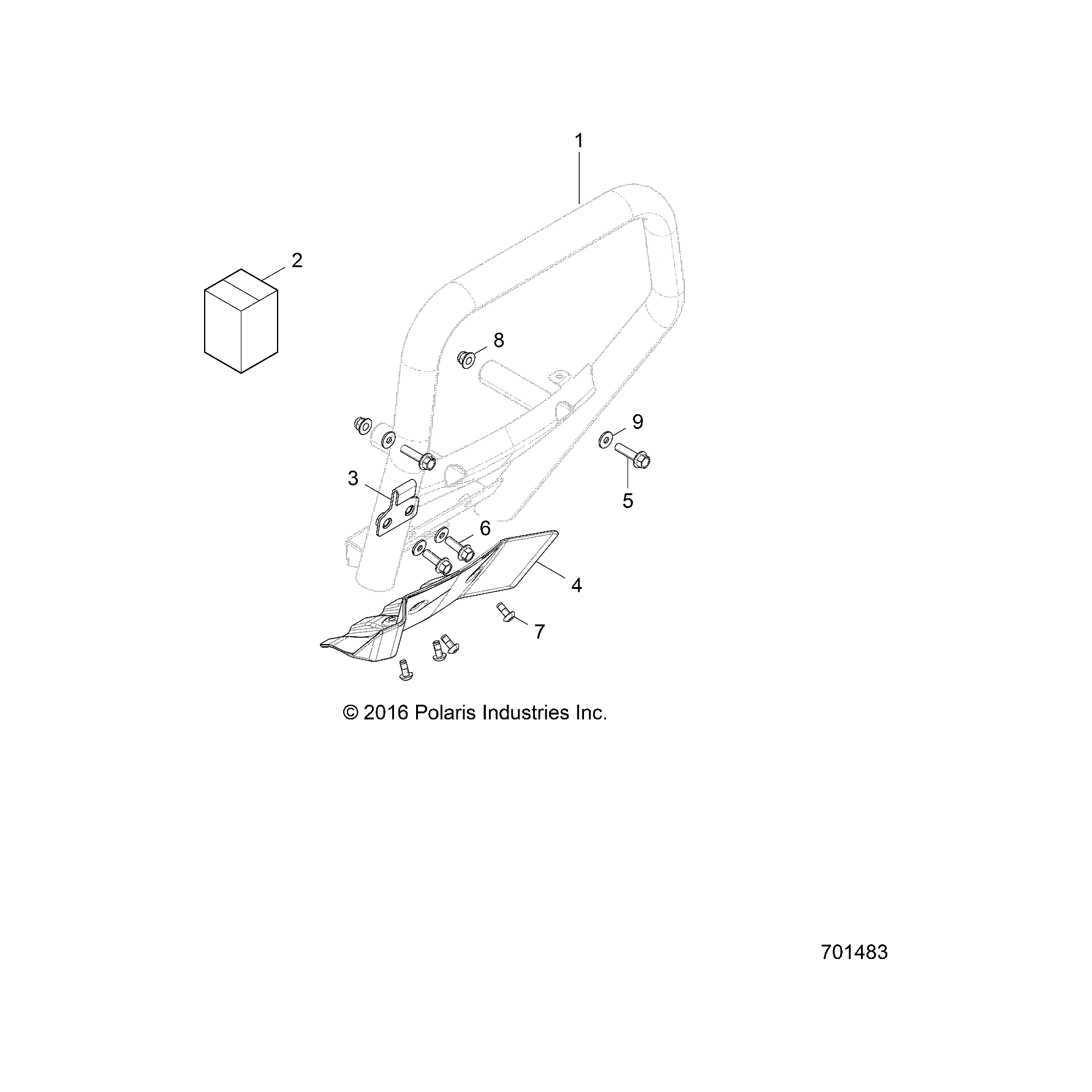 K-Bpr,Bull,Fr,Rzt,Blk by Polaris 2882501-458 OEM Hardware P2882501-458 Off Road Express