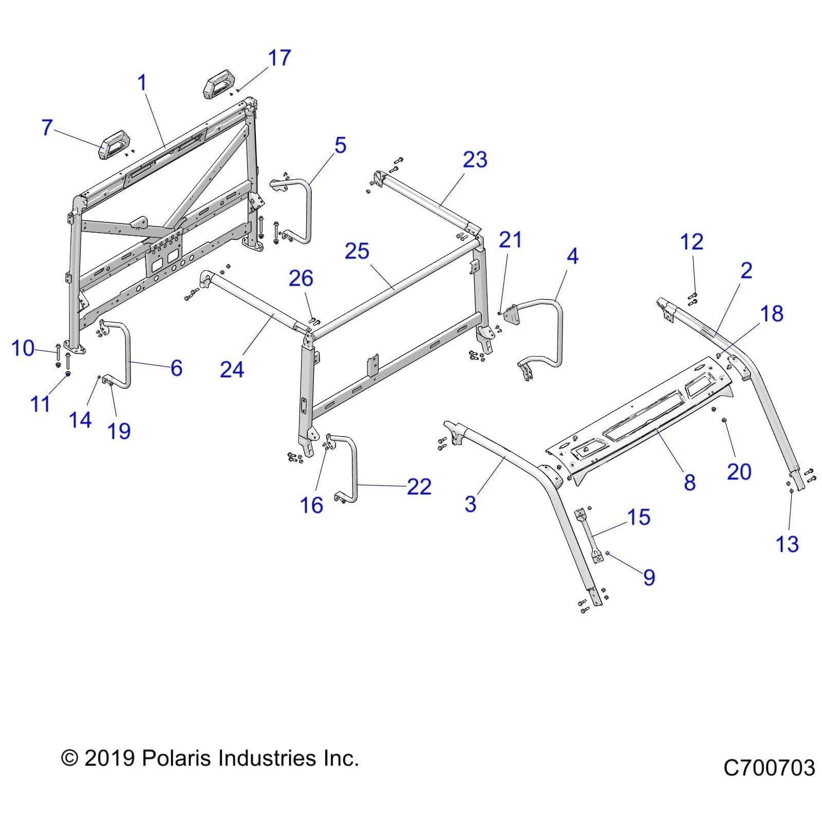 K-Plate-Windshld Mnt,Upper,Rgr by Polaris 2208513 OEM Hardware P2208513 Off Road Express