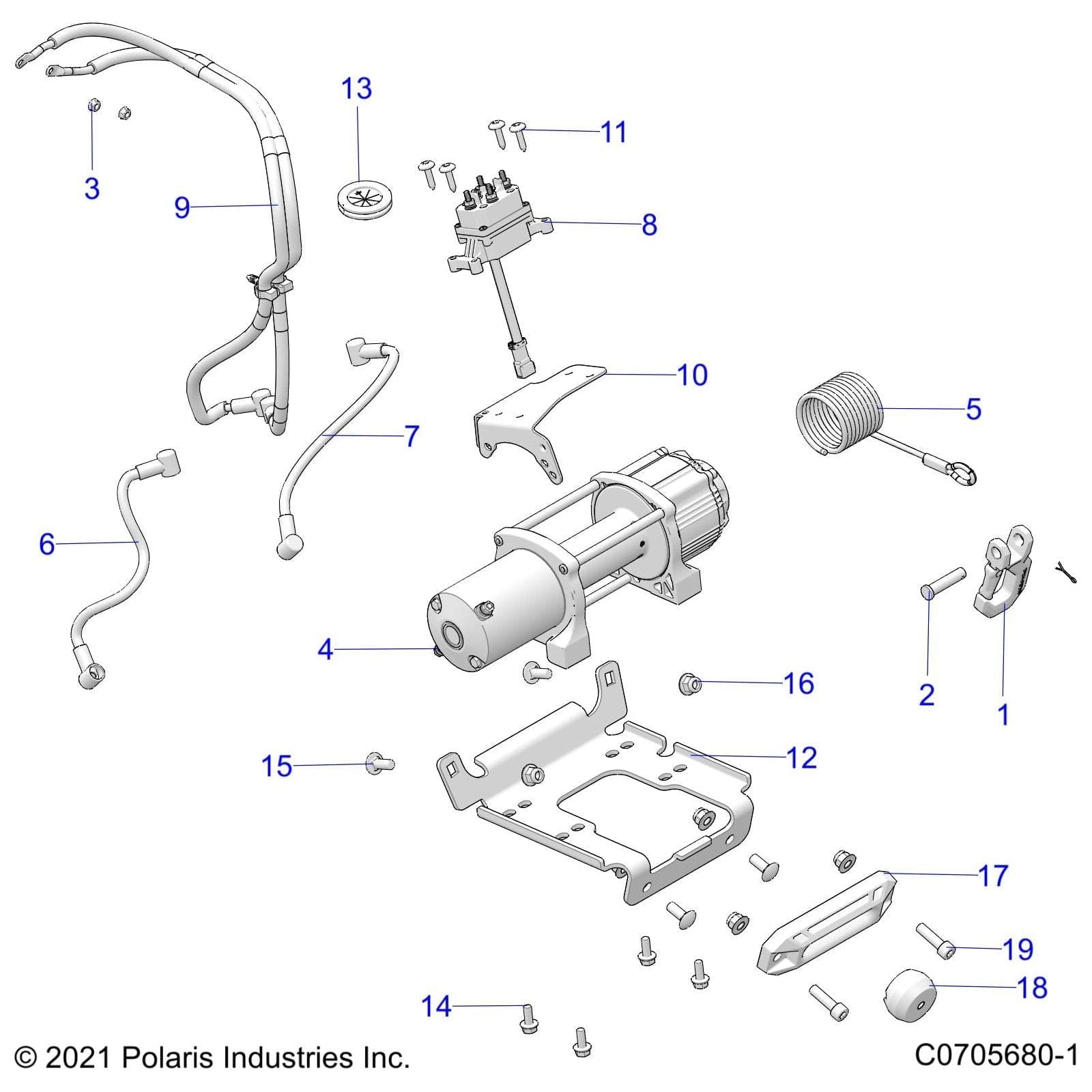 K-Svc,Handle,Hd Winch by Polaris 2205265 OEM Hardware P2205265 Off Road Express