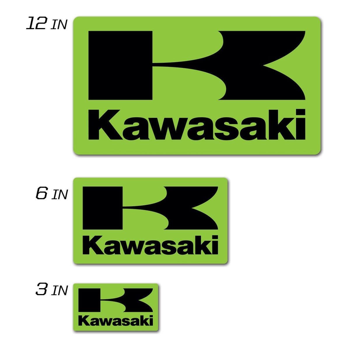 Kawasaki Icon Decal 3" Squared Kawasaki Icon Decal 3" Squared By D'Cor 40-20-108 Brand Decal 862-20108 Western Powersports