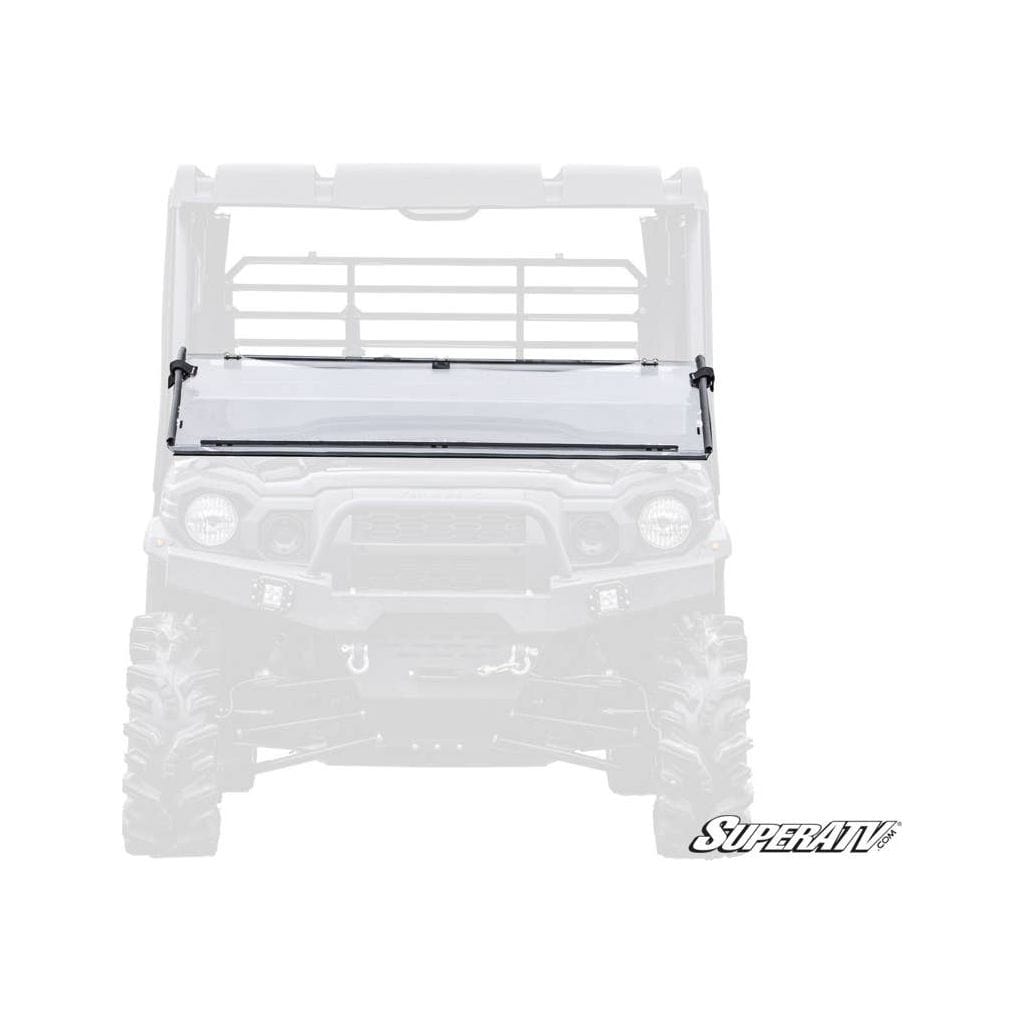 Kawasaki Mule Pro Scratch Resistant Flip Down Windshield by SuperATV FDWS-K-MULE-FXT-70 Folding Windshield FDWS-K-MULE-FXT-70 SuperATV