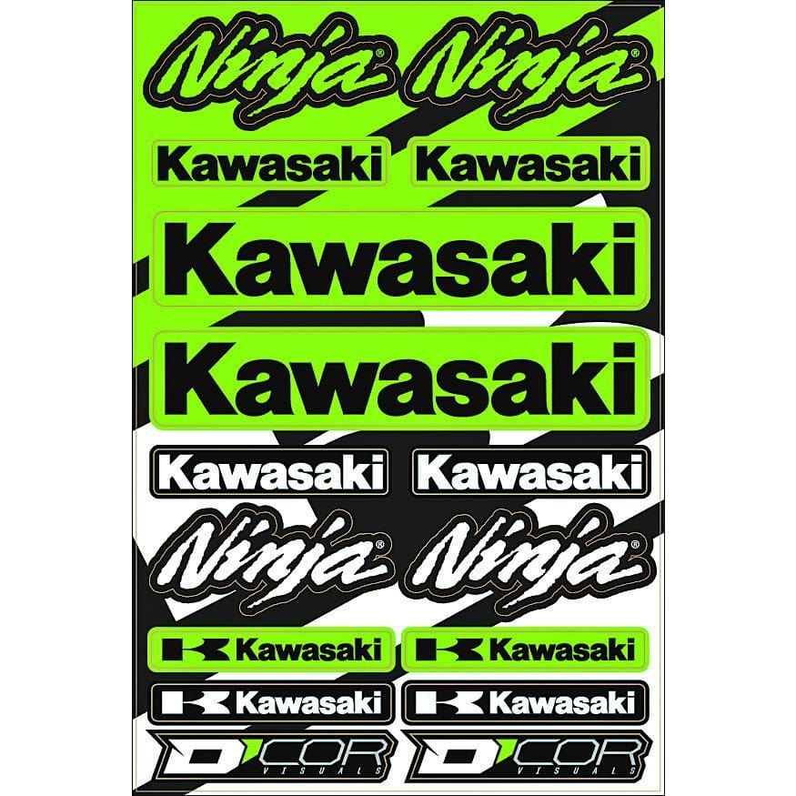 Kawasaki Street Decal Sheet By D'Cor 40-20-102 Decal Sheet 862-20103 Western Powersports