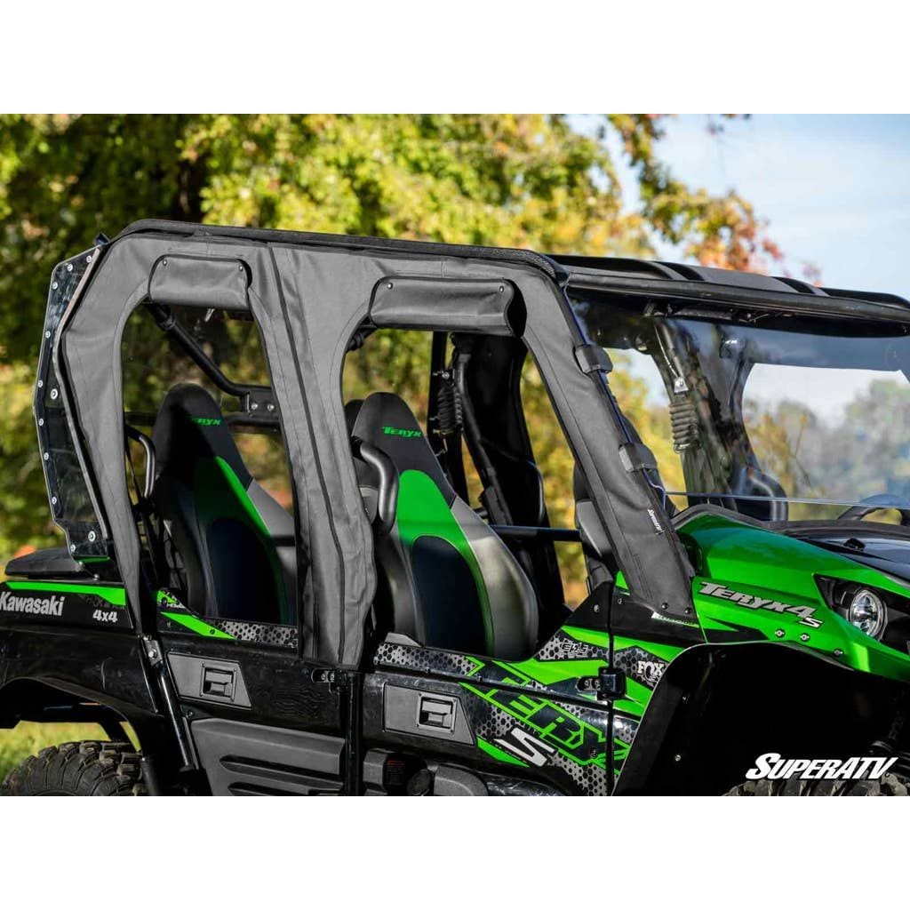 Kawasaki Teryx 4 Upper Doors by SuperATV - Durable Soft Enclosure