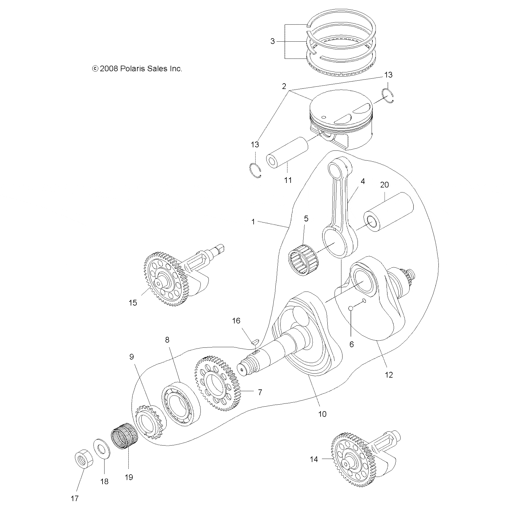 Key Woodruff by Polaris 3081543 OEM Hardware P3081543 Off Road Express