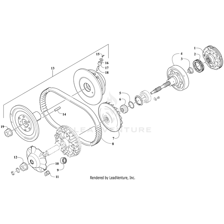 Kit,Service-Driven Pulley By Arctic Cat 3308-006 OEM Hardware 3308-006 Core Power Equipment