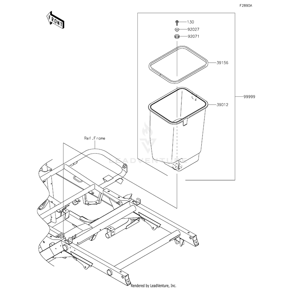 Kit.,Storage Box by Kawasaki 99999-0054 OEM Hardware 99999-0054 Off Road Express Peach St