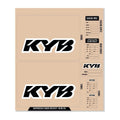 Kyb Decal Kit Black Kyb Fork/Shock/Eng Spec By D'Cor