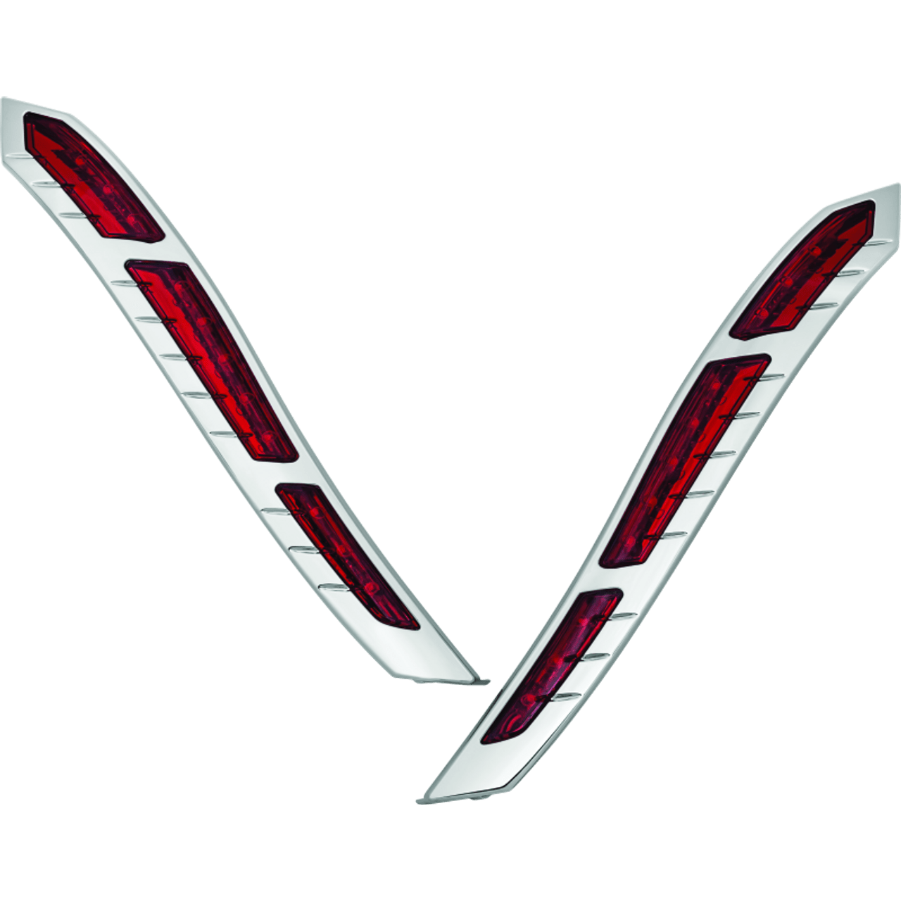 L.E.D. Rear Fender Strip Lights Chrome by Kuryakyn kur2898 Accent Lights