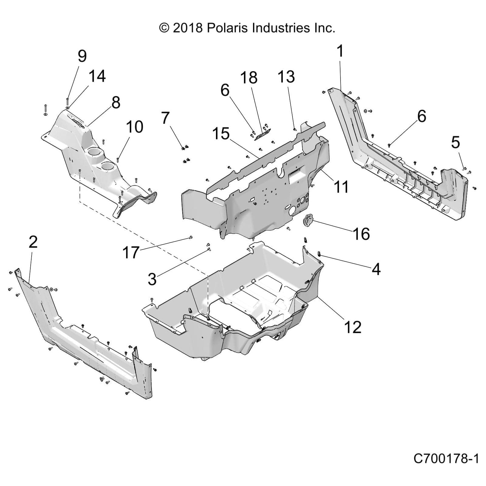 Left Rocker, Gloss Black by Polaris 5438760-070 OEM Hardware P5438760-070 Off Road Express