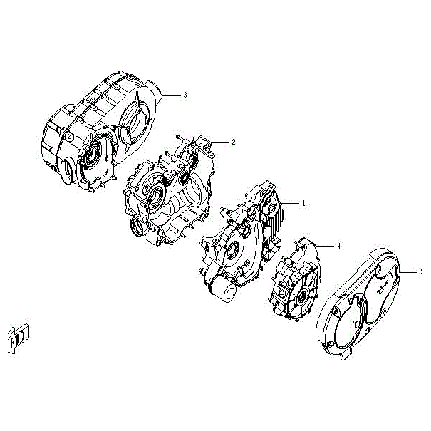 Left Side Cover Assy (Cfmoto) by CF Moto 0180-015000 OEM Hardware 0180-015000 Northstar Polaris
