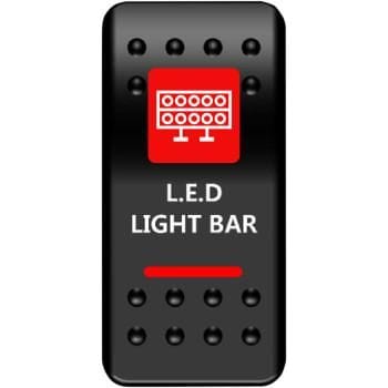 Light Bar Rocker Switch by Moose Utility LLB-PWR-R Rocker Switch 21060446 Parts Unlimited