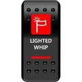 Lighted Whip Rocker Switch Red by Moose