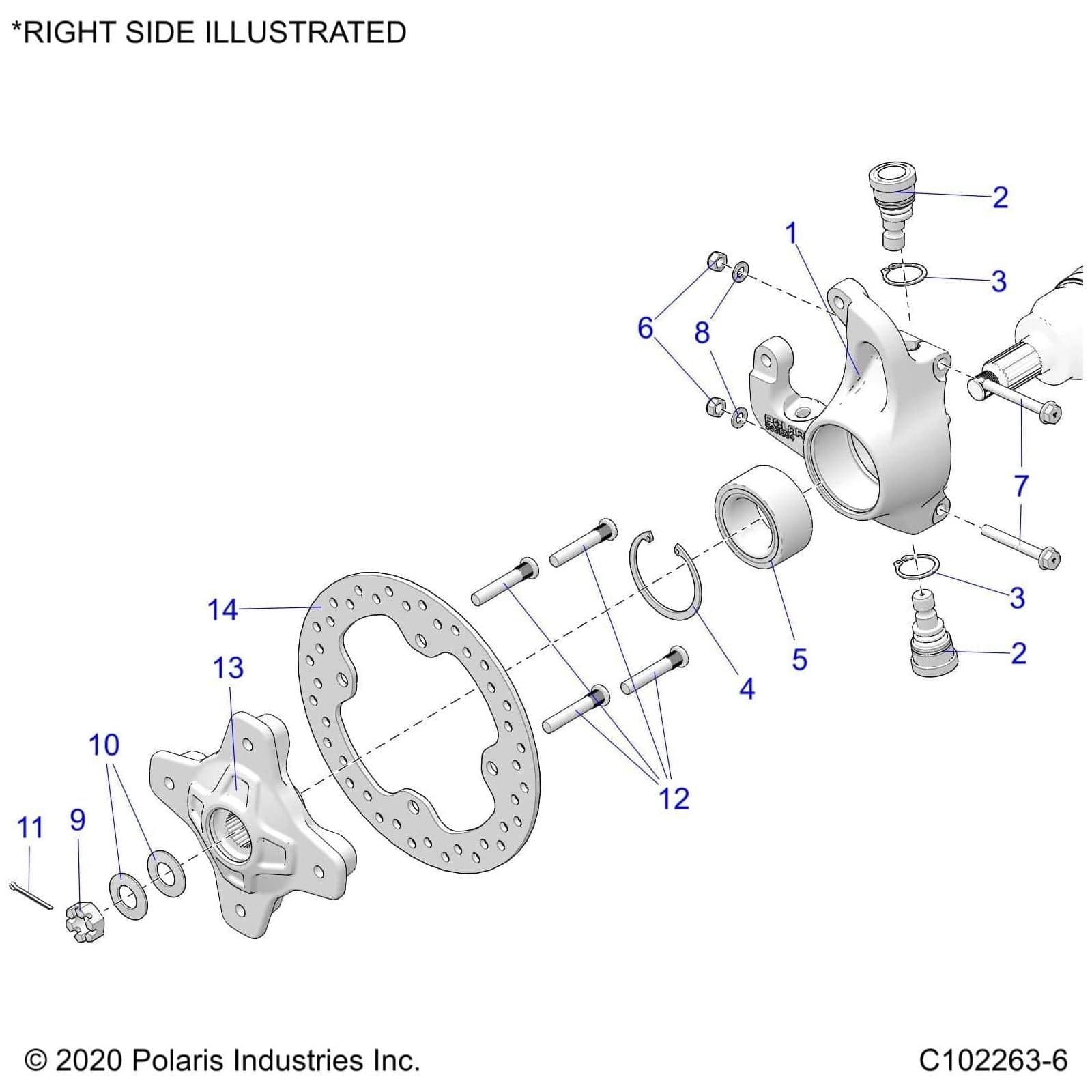 Lower Arm Ball Joint by Polaris 7061220 OEM Hardware P7061220 Off Road Express