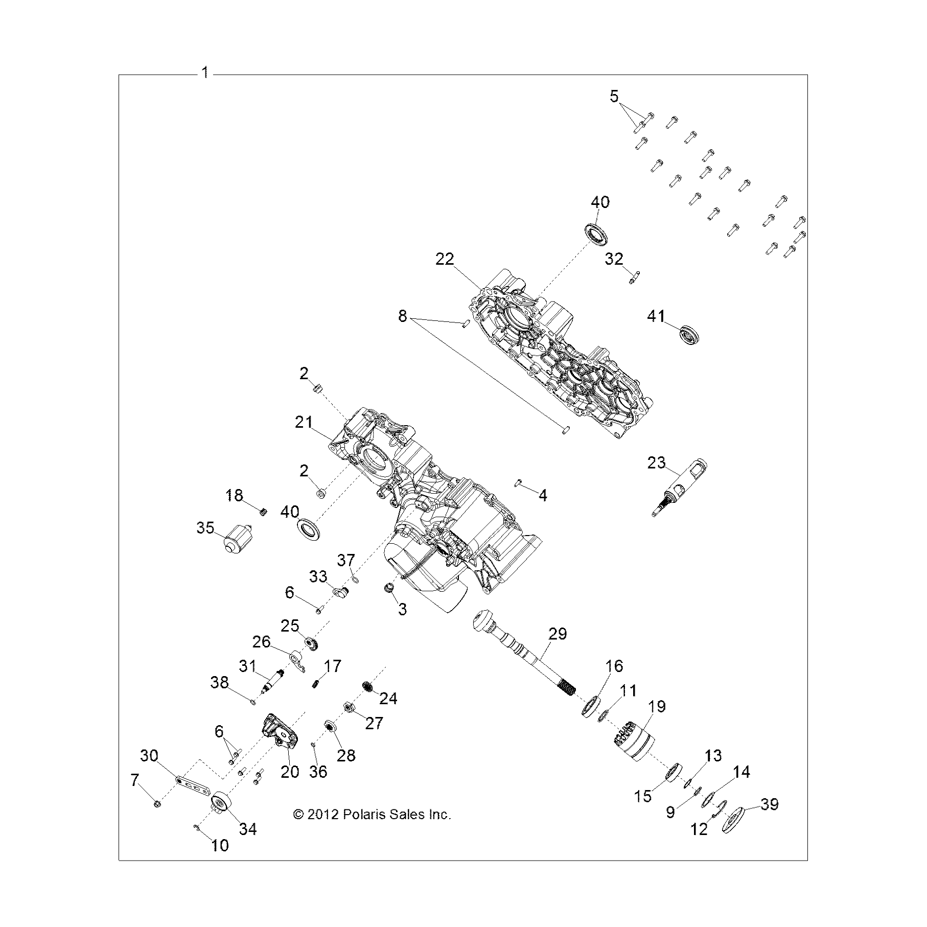 Main Gearcase Assembly by Polaris 1333071 OEM Hardware P1333071 Off Road Express Drop Ship