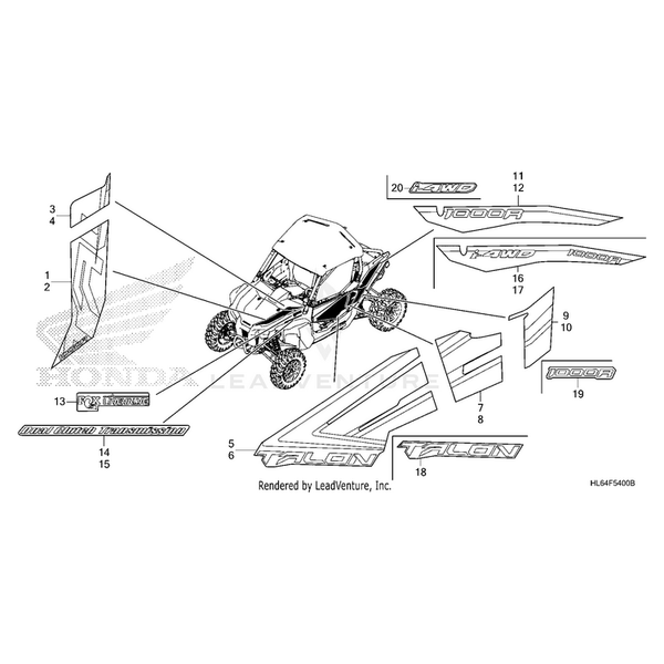 ANDROID - Ruka Honda Mark A Left Front Hood (Type1) OEM #86622-HL6-A10ZA