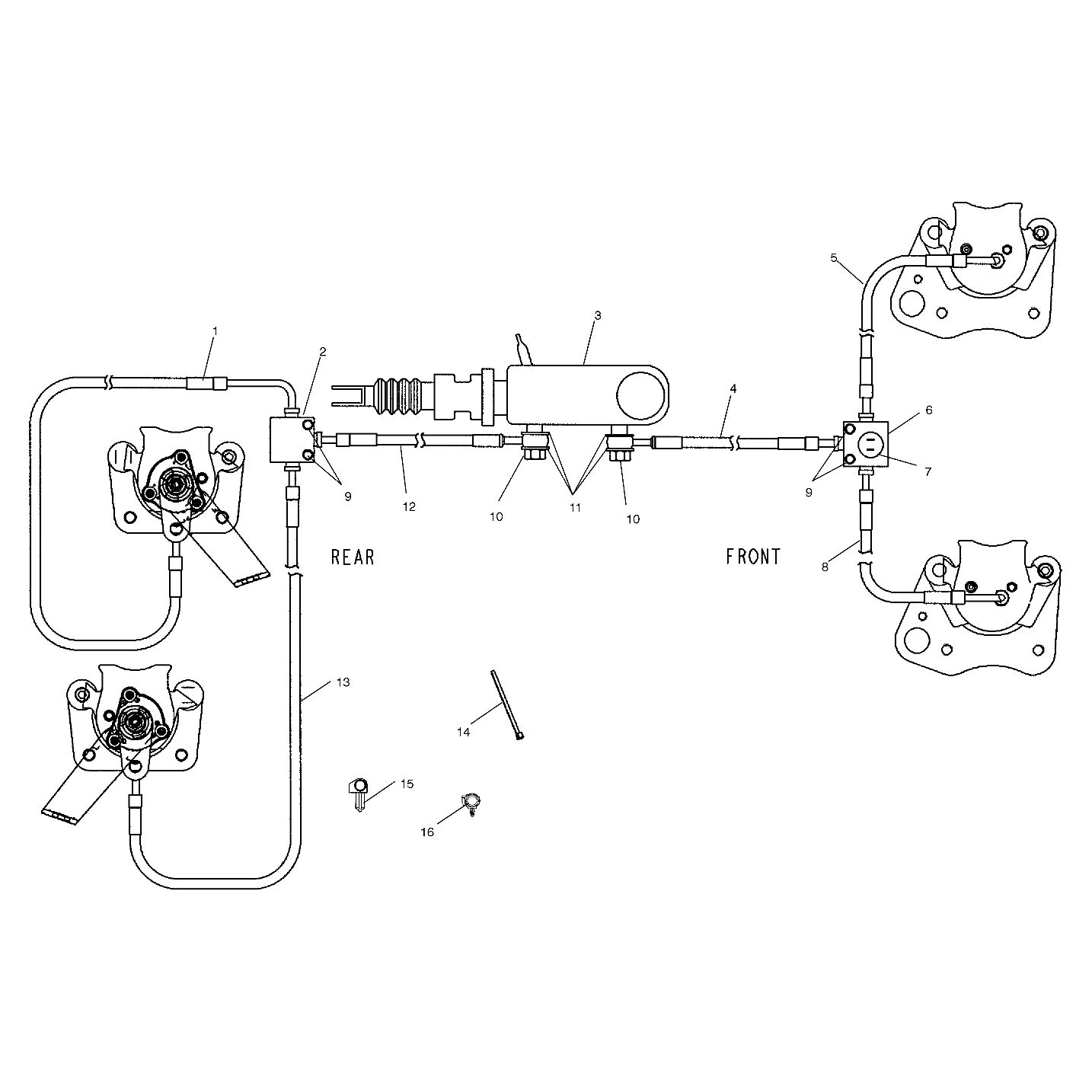 Master Cylinder Brake Line, Fro by Polaris 1910486 OEM Hardware P1910486 Off Road Express