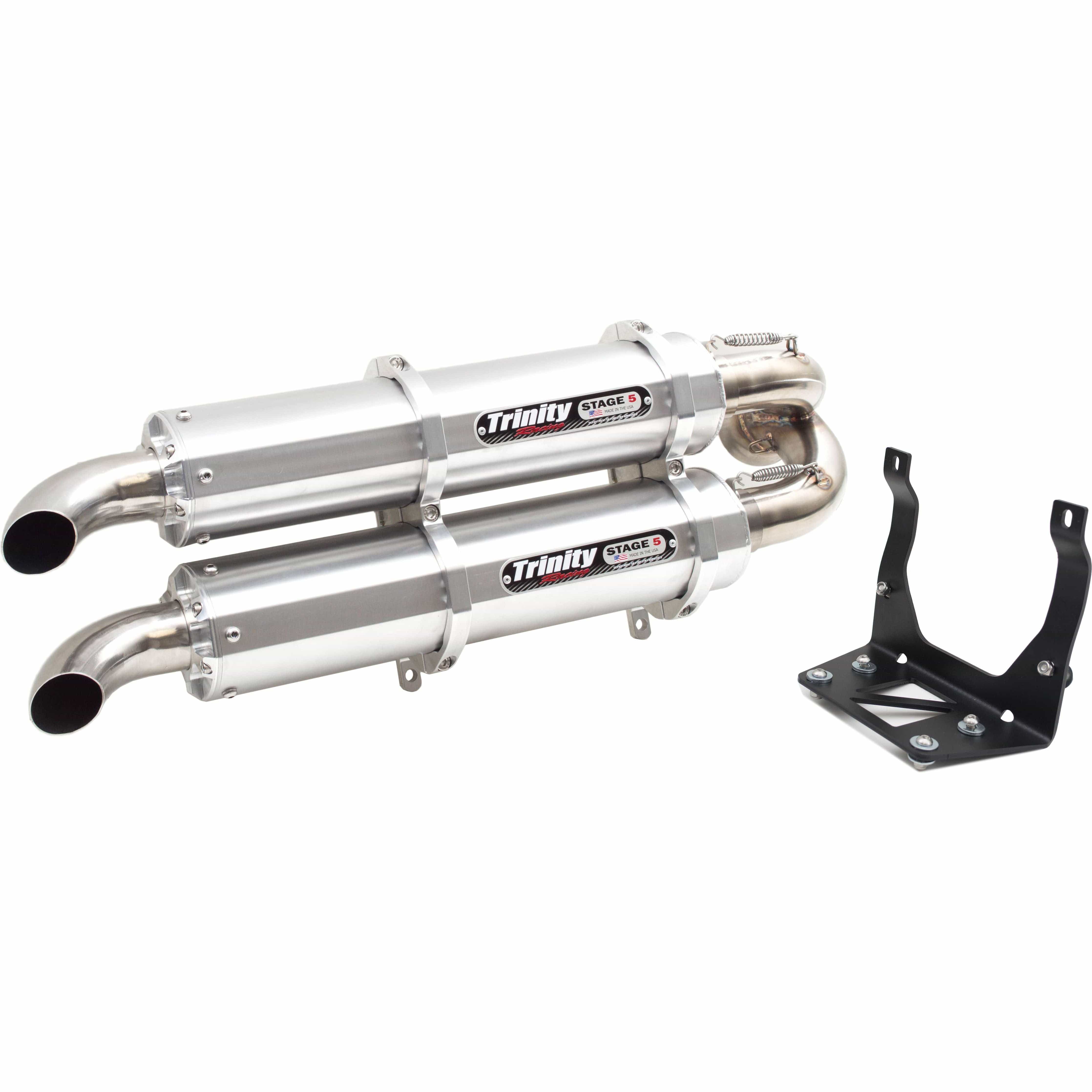 MAVERICK X3 SLIP ON EXHAUST TR-4160S Dual Muffler TR-4160S Trinity Racing Brushed