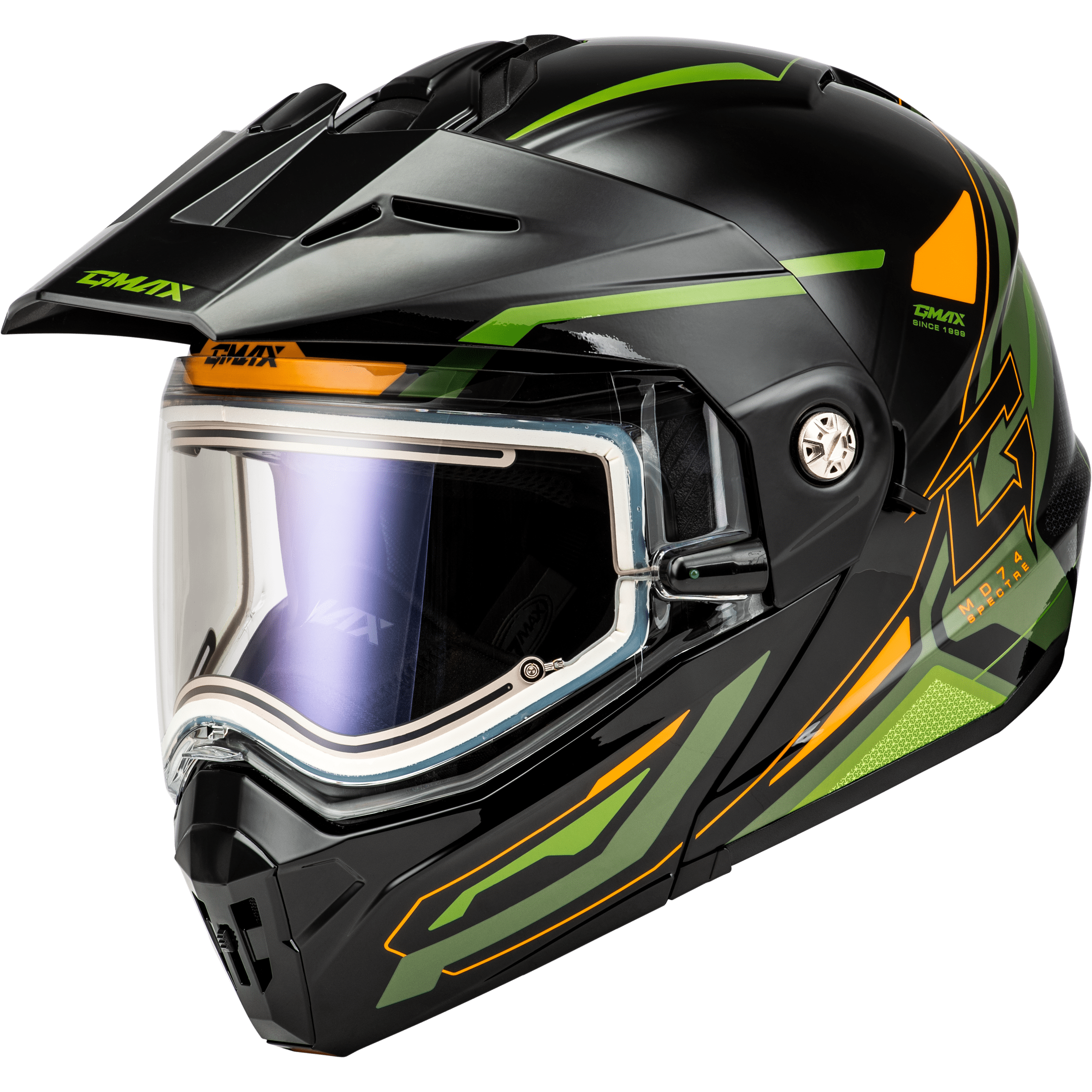 MD-74S Spectre Modular Helmet w/Electric Shield by GMAX M107421098 Modular Helmet