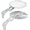 Mirrors Flame W/Flame Stem Chrome by Drag Specialties