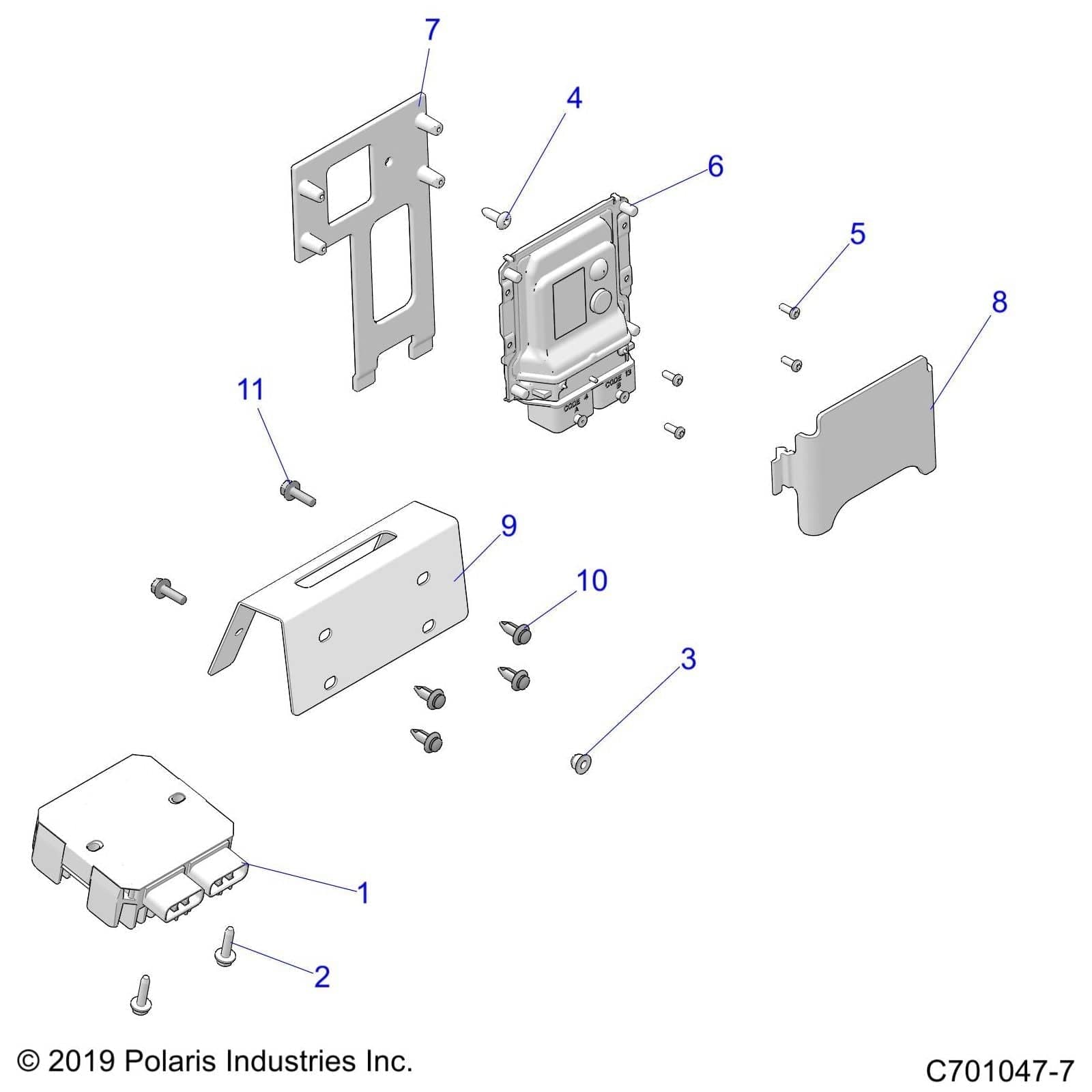 Mnt-Ecm,Rear,Blk by Polaris 5453106-070 OEM Hardware P5453106-070 Off Road Express