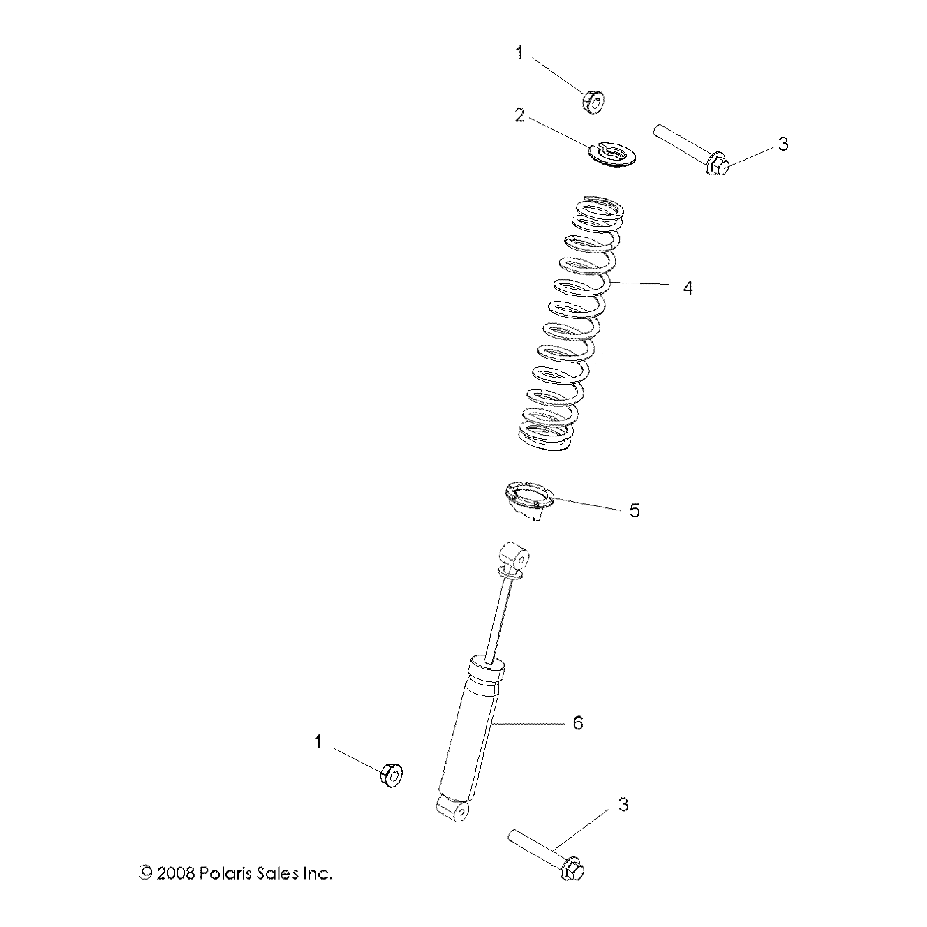 Mono Shock, Front, Rzr S by Polaris 7043832 OEM Hardware P7043832 Off Road Express