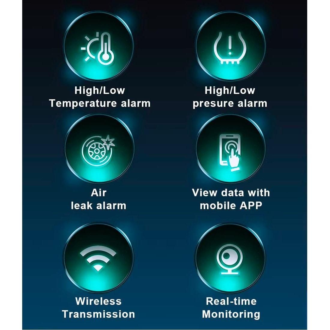 Motorcycle TPMS Tire Pressure Monitoring System Bluetooth by Witchdoctors 2TPMS-WD TPM Sensor