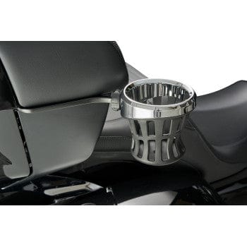 Mount Drink Holder Passenger Chrome/Black by Ciro 56121 Beverage Holder