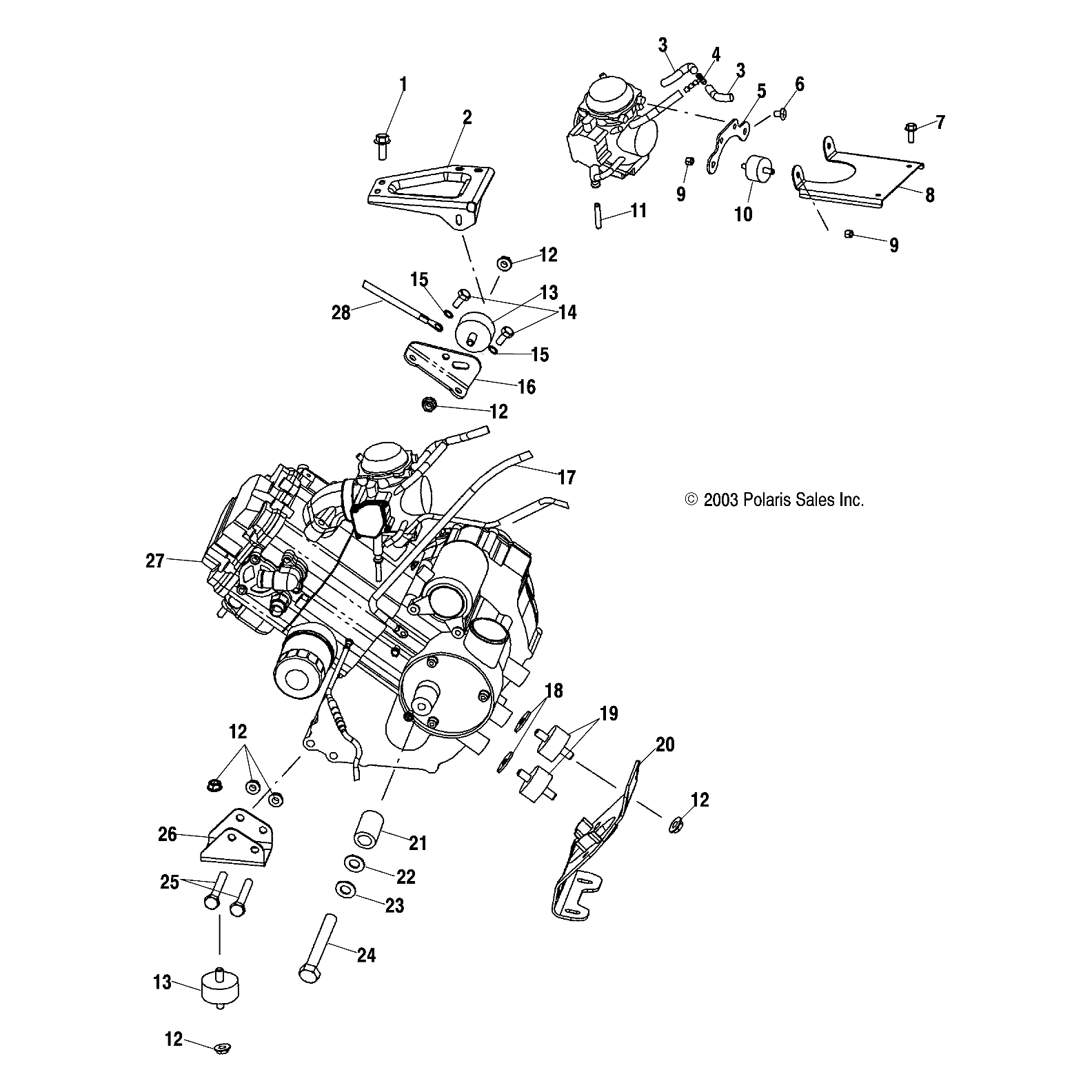 Mount-Engine,Top Pltd by Polaris 5241453 OEM Hardware P5241453 Off Road Express