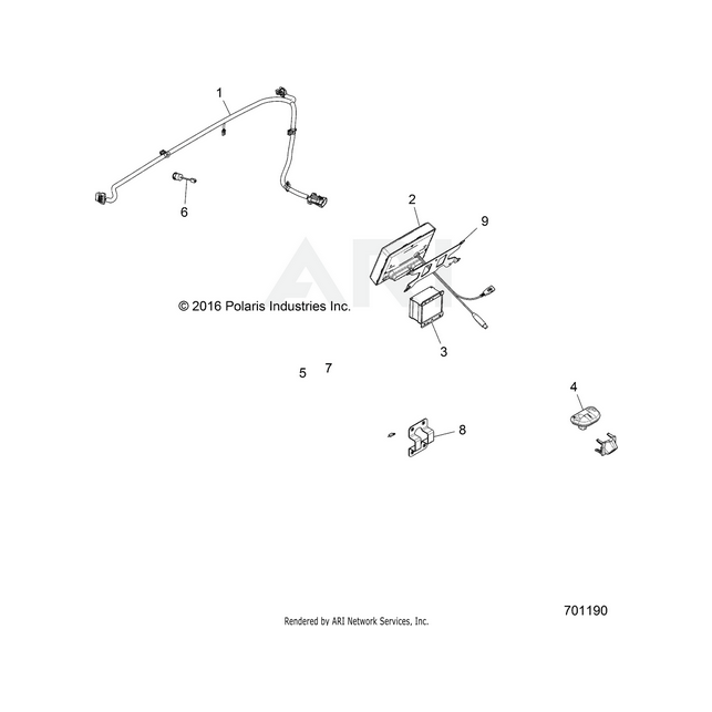 Mount-Front,Camera,Rzn,Blk by Polaris 5453425-070 OEM Hardware P5453425-070 Off Road Express