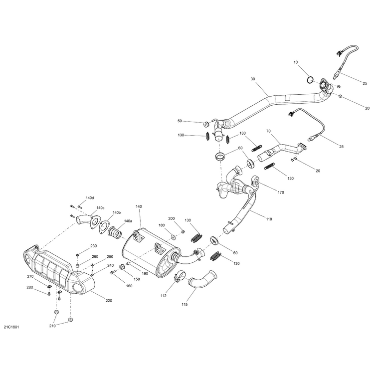 Muffler Assy by Can-Am 707600753 OEM Hardware 707600753 Off Road Express Drop Ship